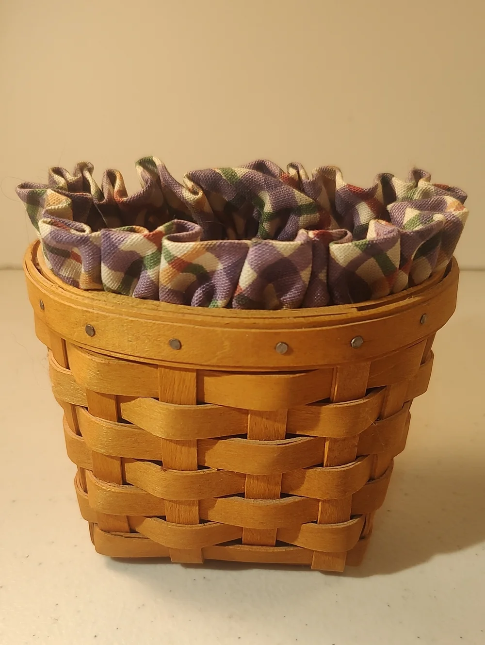 Longaberger 1999 Hostess Oregano Basket, Liner And Plastic Protector
